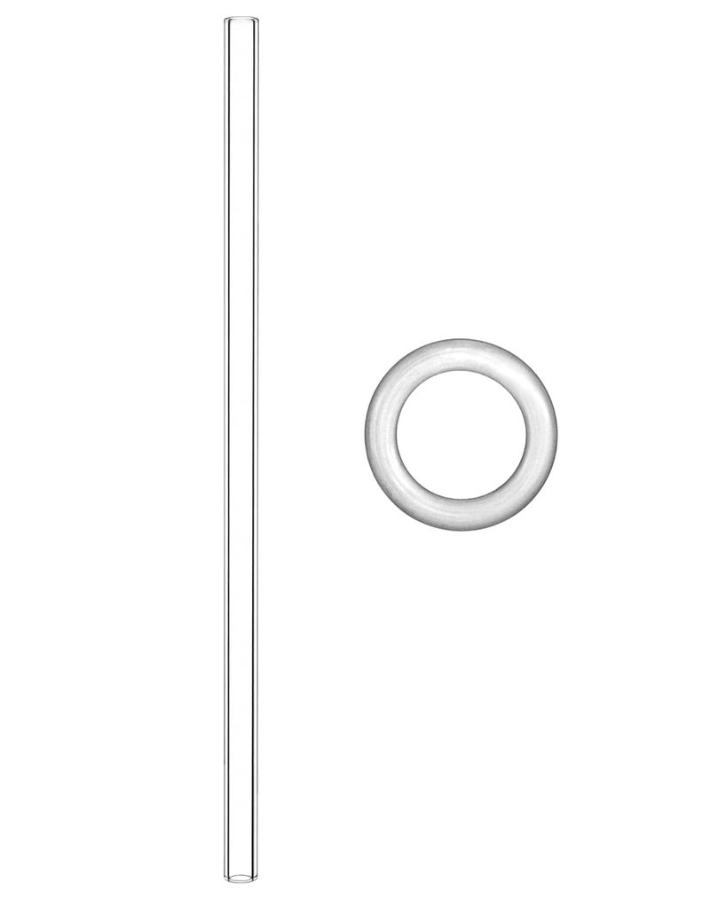 QWORK أنابيب زجاجية بوروسيليكات بطول 12 بوصة - مجموعة من 10 مع نهايات مفتوحة ومصقولة بالنار - Image 3